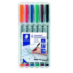 Lumocolor&reg; non-permanent pen 312 WP6, 6 farver